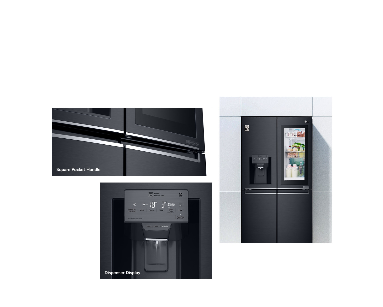 LG French Door Fridge | GF-V708MBSL 708L InstaView Door-in-Door | LG