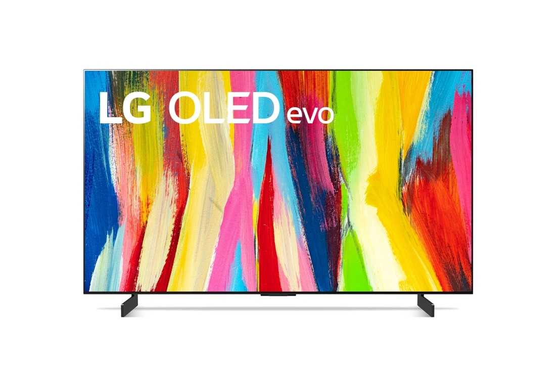 LG OLED evo C2 42 Zoll 4K Smart-TV, Vorderansicht, OLED42C27LA
