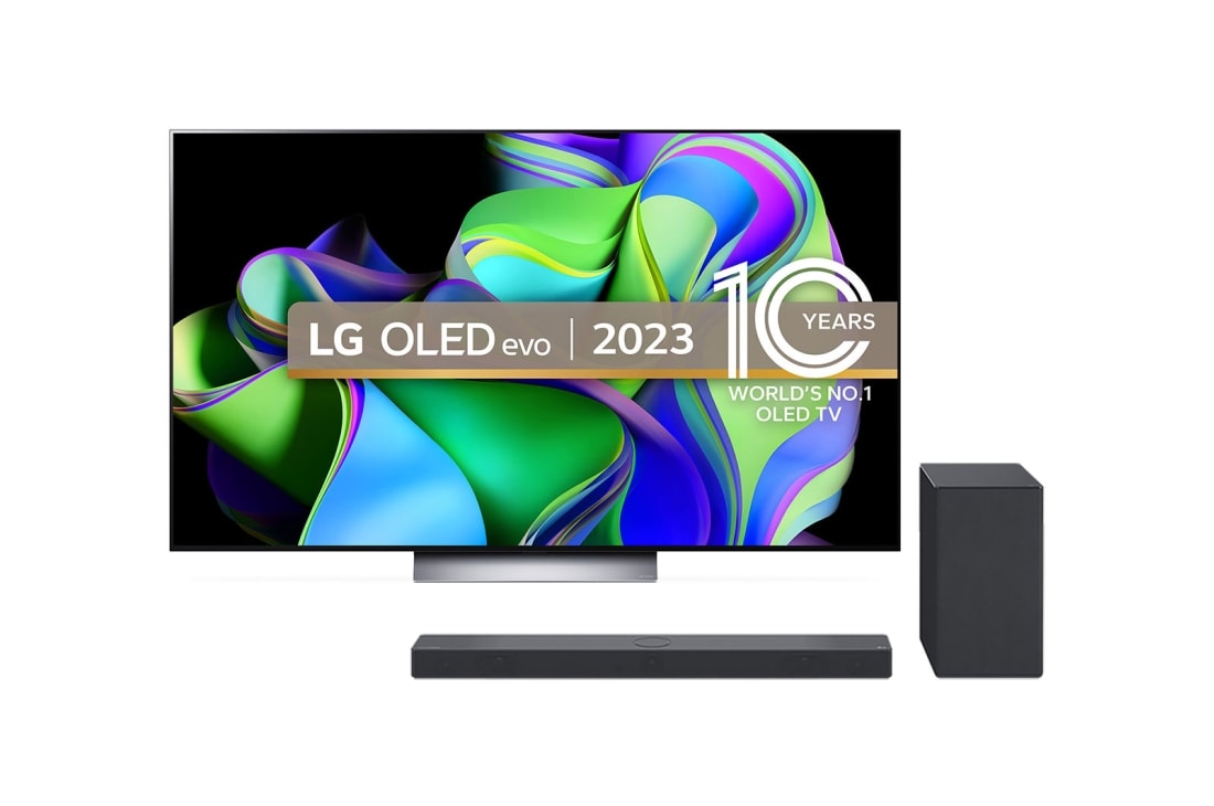 LG 65“ LG OLED TV & 3.1.3 Dolby Atmos® Soundbar mit 400 Watt, OLED65C37LA DSC9S