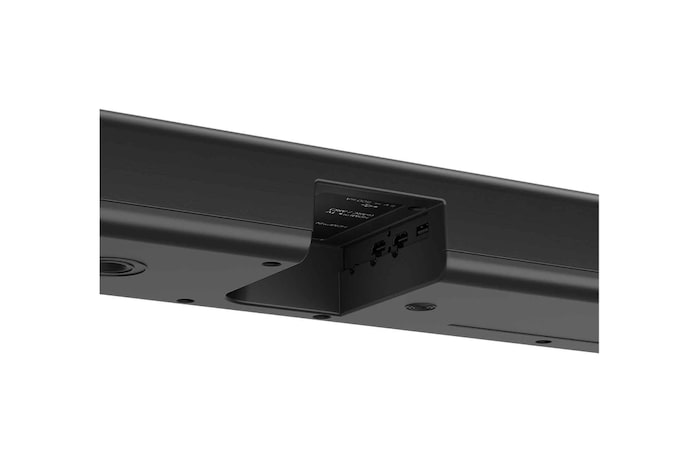 Angled view of LG Soundbar S80TR's back