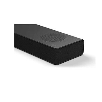 Top angled view of LG Soundbar S80TR's side corner