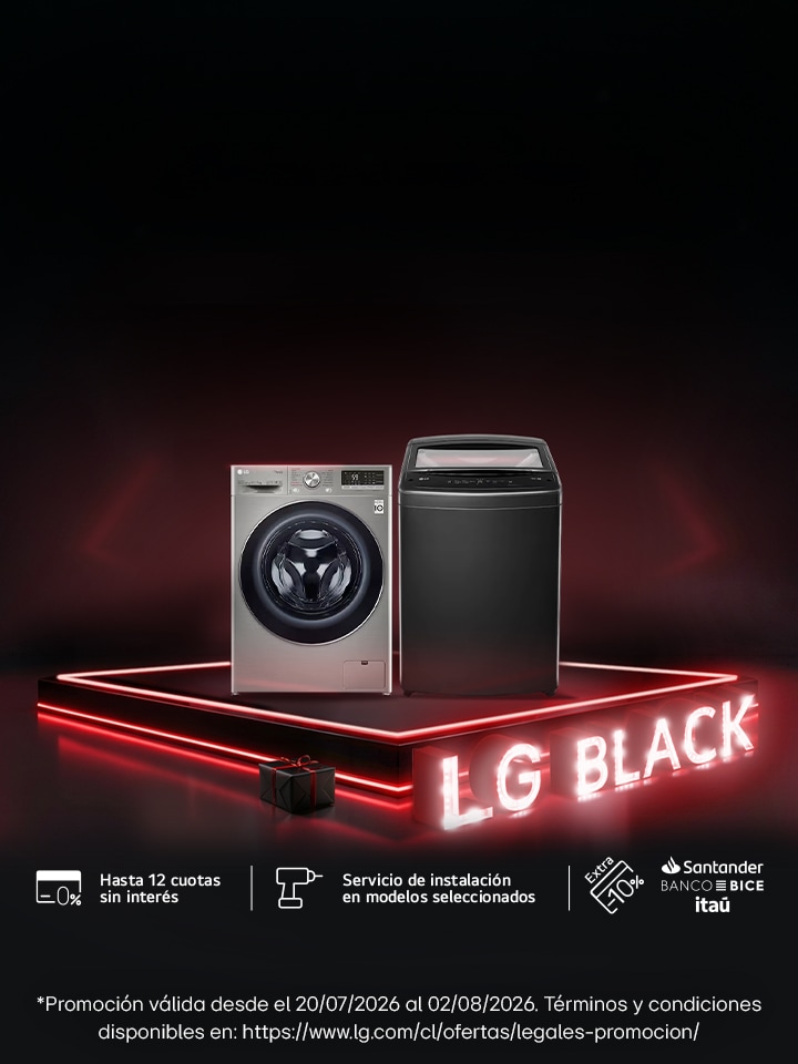 LG Black - Hasta 45% de descuento en Lavadoras
