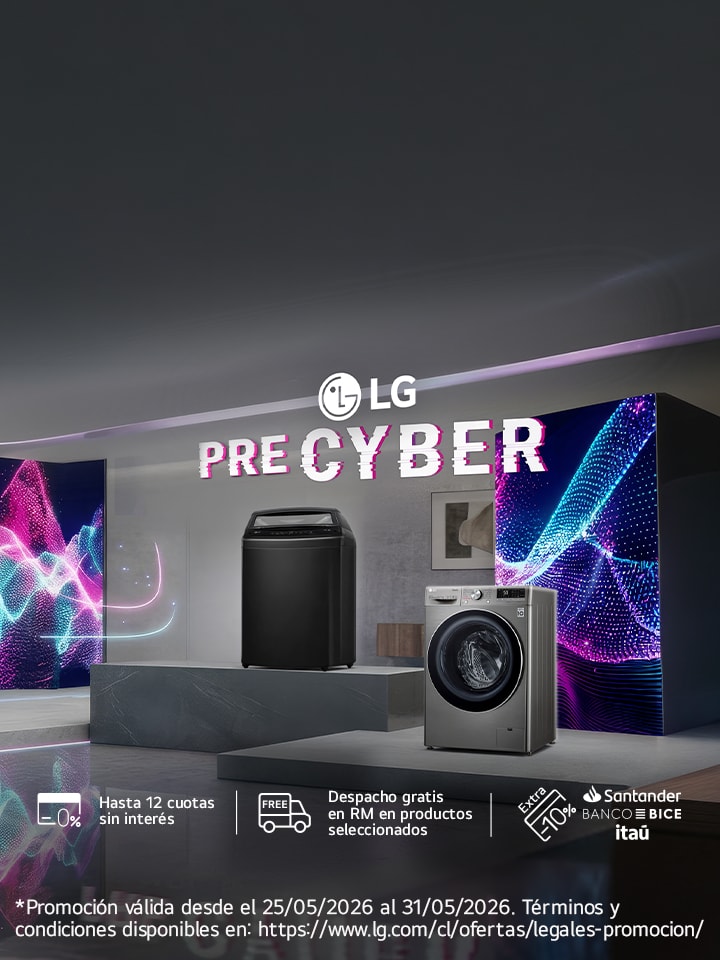 Pre Cyber LG - Hasta 45% de descuento en Lavadoras