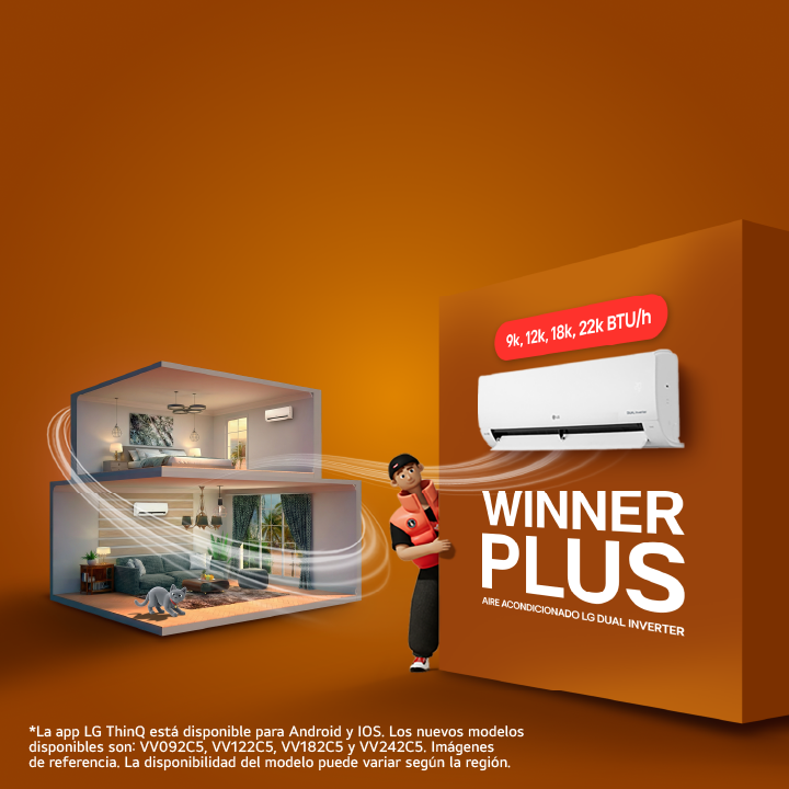 banner de lanzamiento de Aire LG