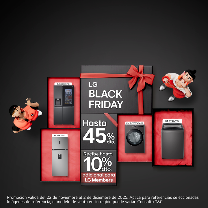 Banner promo electrodomésticos 45% de descuento Black Friday