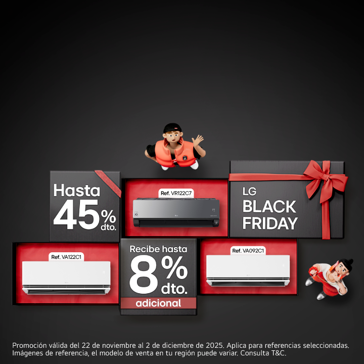 Banner promo Aires y más 45% de descuento Black Friday