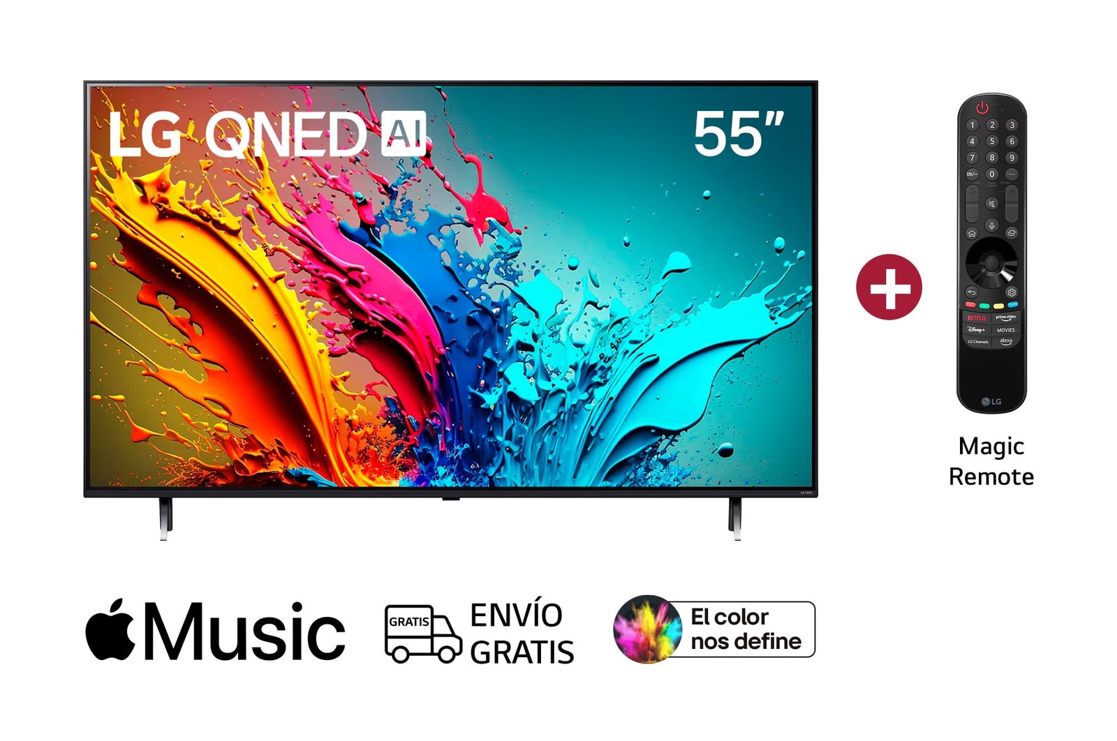 Smart TV LG QNED AI QNED85 4K 2024 De 55 Pulgadas 55QNED85TSA LG CO