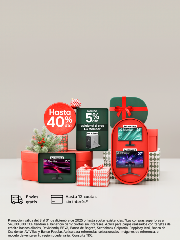 Promo de Monitores y proyectores en Navidad