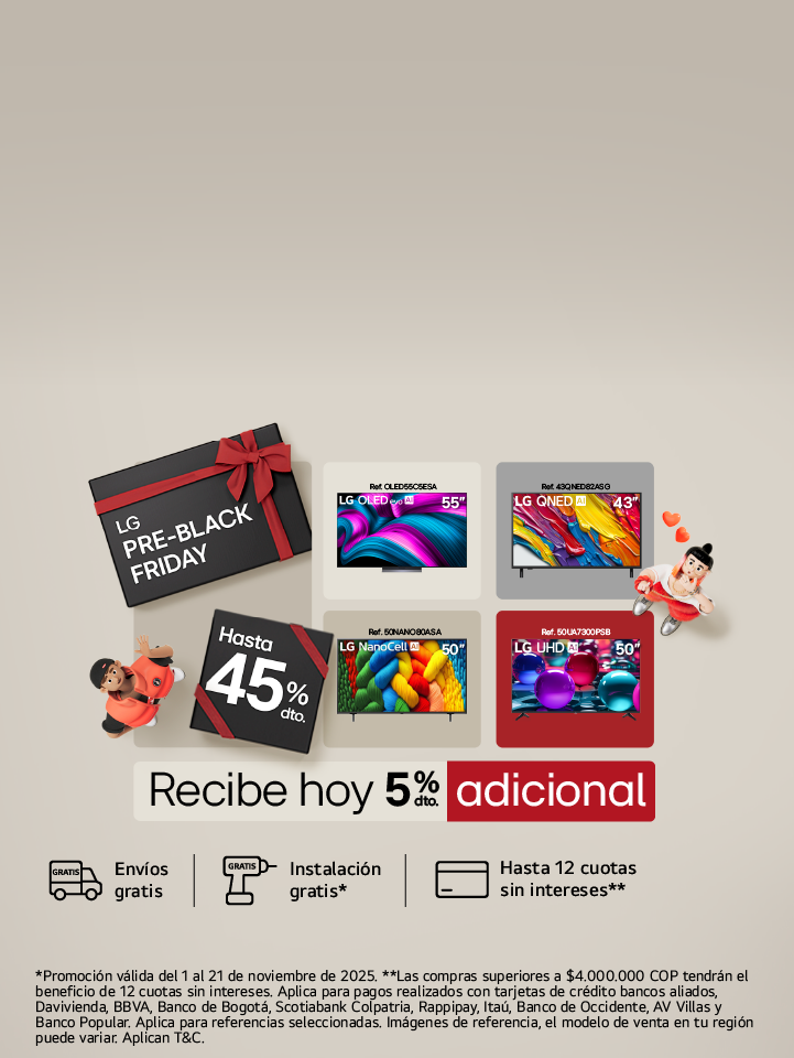 Banner promocional TV LG: Pre Black ofertas increibles