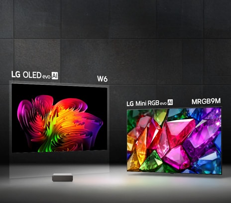 LG QNED TVs in Reih und Glied.