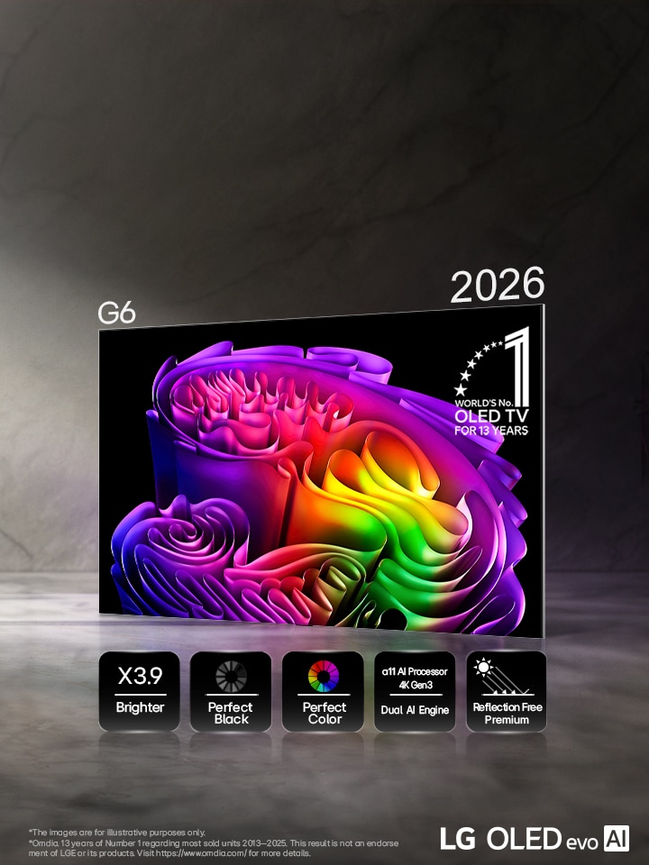 Eine Luftaufnahme von einem Mann und einer Frau, die in einer modernen Wohnung auf einem großen OLED TV ein Konzert ansehen. Das Gütesiegel „11 Jahre weltbester OLED TV“ ist auf dem Bild erkennbar. Im Haftungsausschluss heißt es wie folgt: „Quelle: Omdia. Verkaufte Geräte, 2013–2023. Diese Ergebnisse stellen keine Empfehlung für LG Electronics dar. Vertrauen in diese Ergebnisse erfolgt auf eigenes Risiko. Weitere Informationen auf https://www.omdia.com/.“
