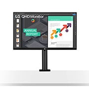 LG 27 Zoll Display Ergo IPS Monitor mit QHD-Auflösung, HDR10 und USB Type-C™, 27QN880-B