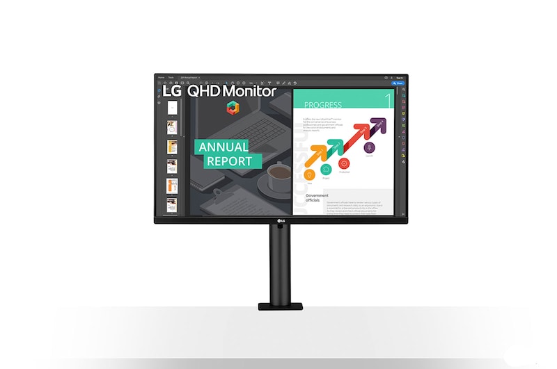 LG 27 Zoll Display Ergo IPS Monitor mit QHD-Auflösung, HDR10 und USB Type-C™, 27QN880-B