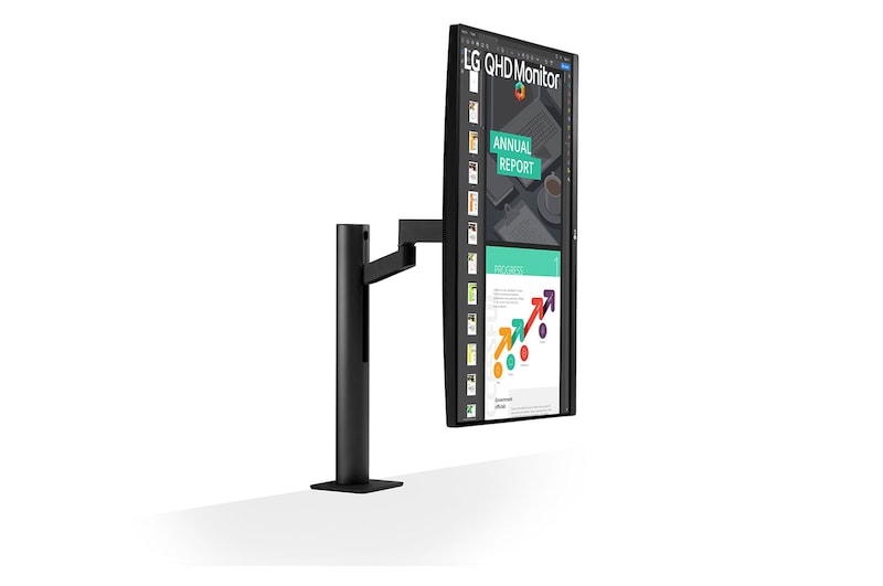 LG 27 Zoll Display Ergo IPS Monitor mit QHD-Auflösung, HDR10 und USB Type-C™, 27QN880-B