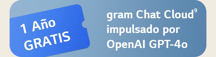 Los clientes que compren un LG gram pueden usar gram chat Cloud5 impulsado por OpenAI GPT-4 de forma gratuita durante un año.
