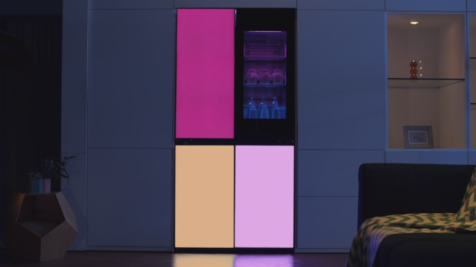 Le réfrigérateur change de couleur grâce à l'application LG ThinQ TM