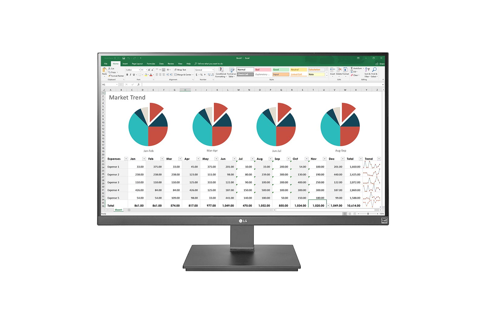 Vue avant de 27" (68 cm) | TV LED IPS | Résolution 4K 3840x2160 LG 27UK670-B