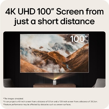 4K UHD 100'' screen