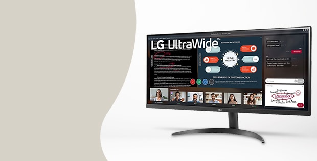 Aumenta tu productividad con LG UltraWide, puedes dividir la pantalla a tu gusto para tener varios archivos o programas a la vez