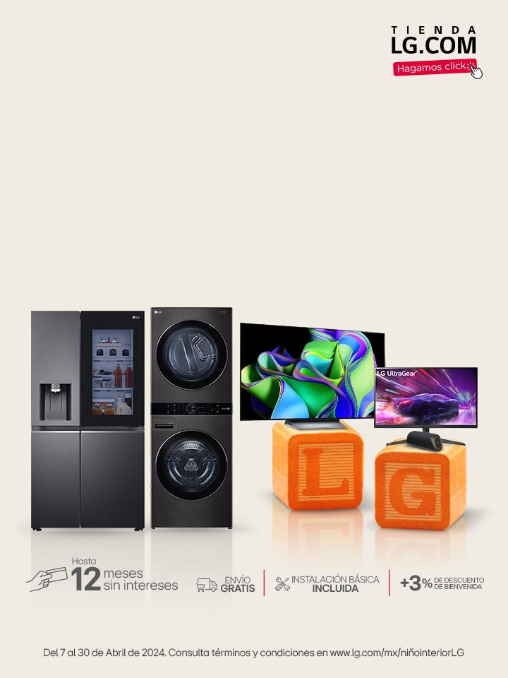 Consiente a tu niño interior con los mejores productos de LG. Hasta 45% de descuento en televisores, refrigeradores, barras de sonido, bocinas, refrigeradores, lavadores y más LG