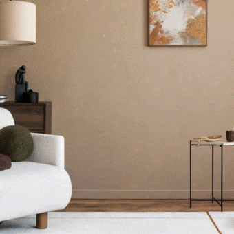 LG air purifier's slimmer design, with reduced space usage compared to previous models for easier placement