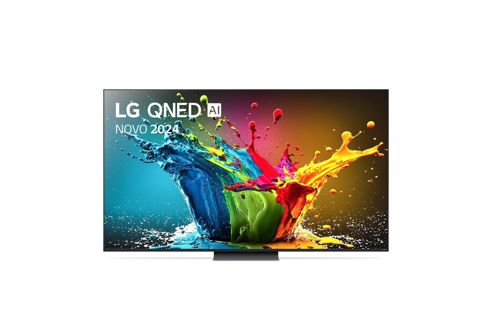 Vista frontal de LG QNED AI QNED87 4K Smart TV de 75 polegadas 2024 75QNED87T6B