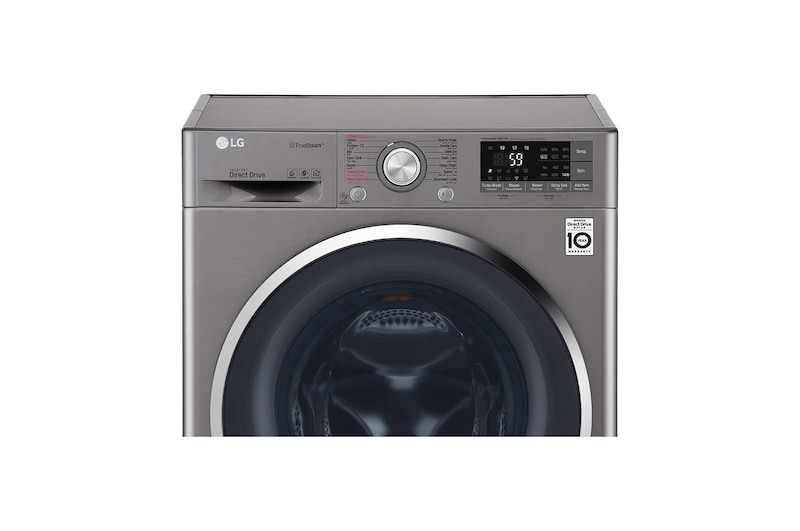LG 9kg Front load washing machine, Silver Color, TurboWash™, SmartThinQ (Wi-Fi), WFS0914XMN
