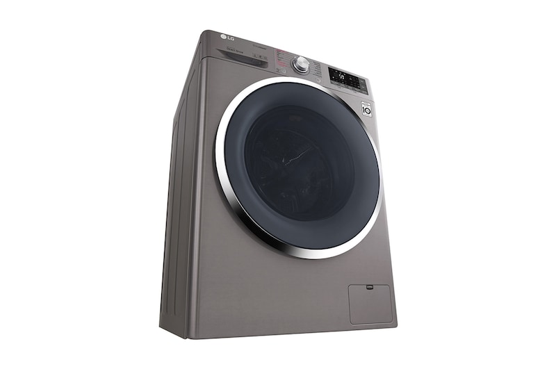 LG 9kg Front load washing machine, Silver Color, TurboWash™, SmartThinQ (Wi-Fi), WFS0914XMN