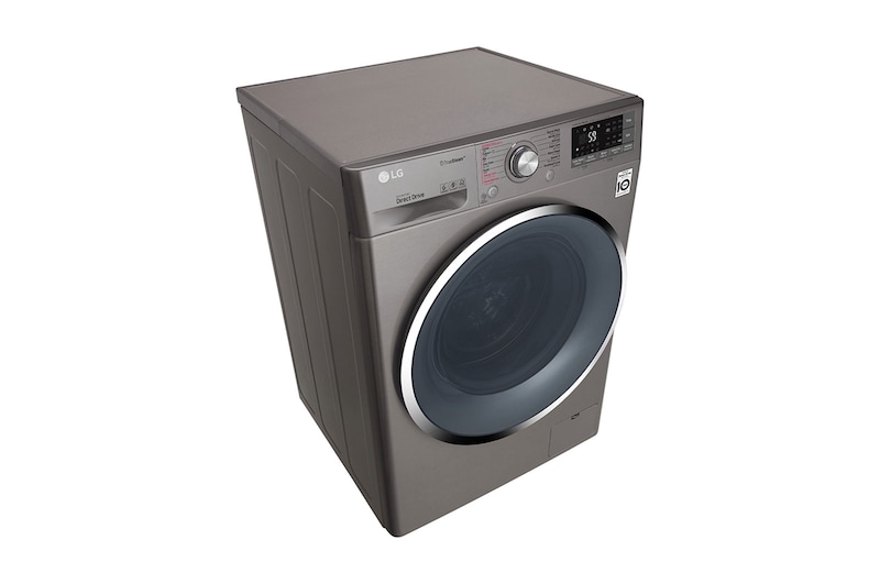 LG 9kg Front load washing machine, Silver Color, TurboWash™, SmartThinQ (Wi-Fi), WFS0914XMN
