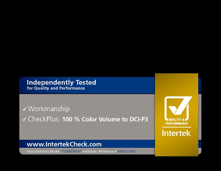 DCI-P3 için %100 Renk Hacmi Intertek sertifikası.