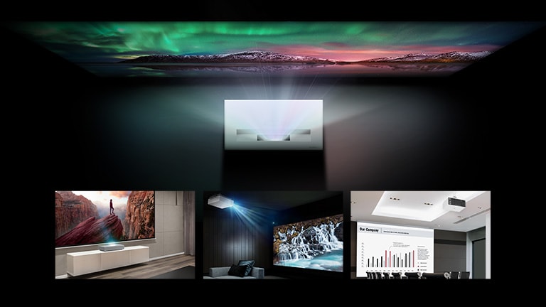 您可以使用 LG 投影計算器,在您的空間中模擬 LG 投影機。