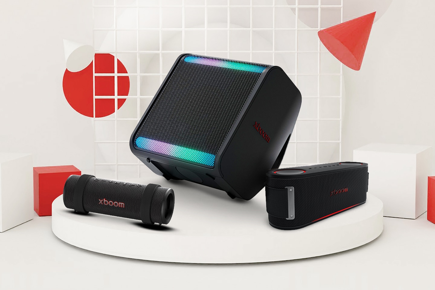 Bộ sưu tập loa xboom hiện đại kết hợp với các xòng LG TV AI