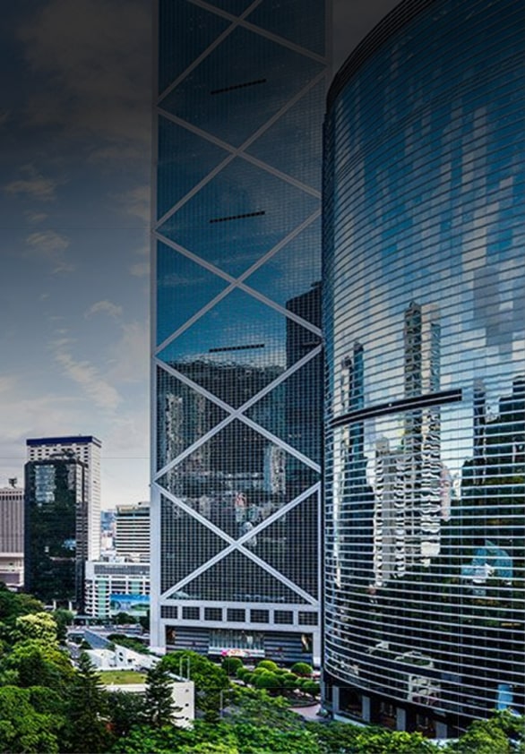 LG HVAC Commercial Solutions applied in a modern high-rise building. Efficient climate control technology enhancing comfort and business value