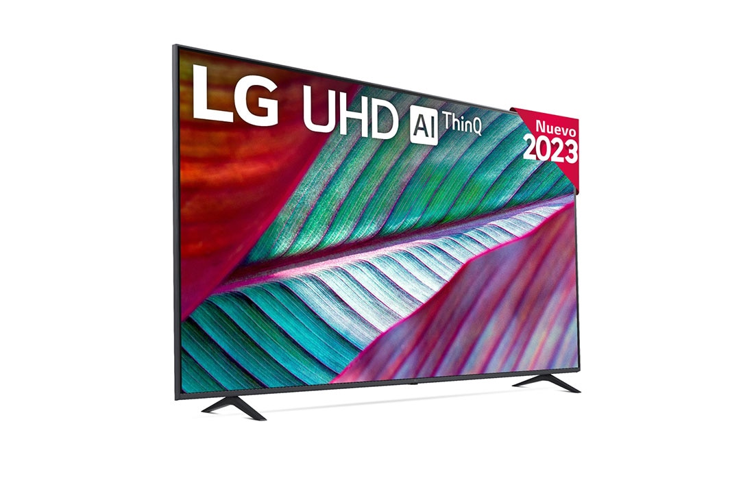 LG TV LG  UHD 4K de 75'' Serie 76, Procesador Alta Potencia, HDR10 / Dolby Digital Plus, Smart TV webOS23., front left view, 75UR76006LL