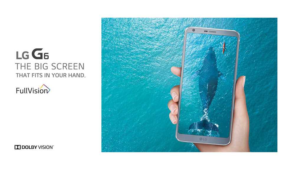 An image of lg g6 big screen image with fullvision display