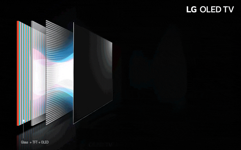 Los televisores OLED de LG no necesitan retroiluminación.