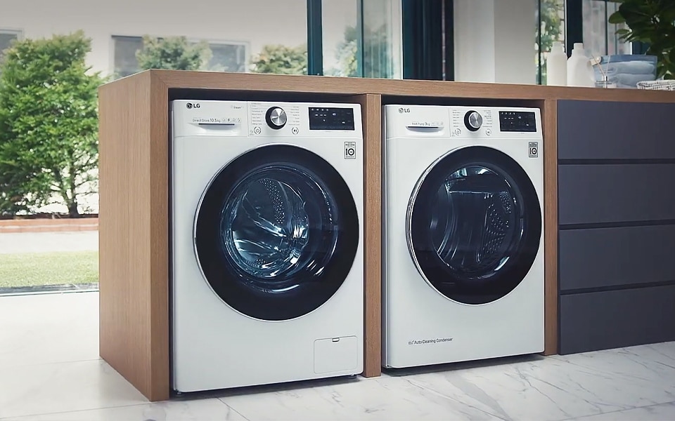 Las lavadoras y secadoras LG utilizan la IA para proteger su ropa.