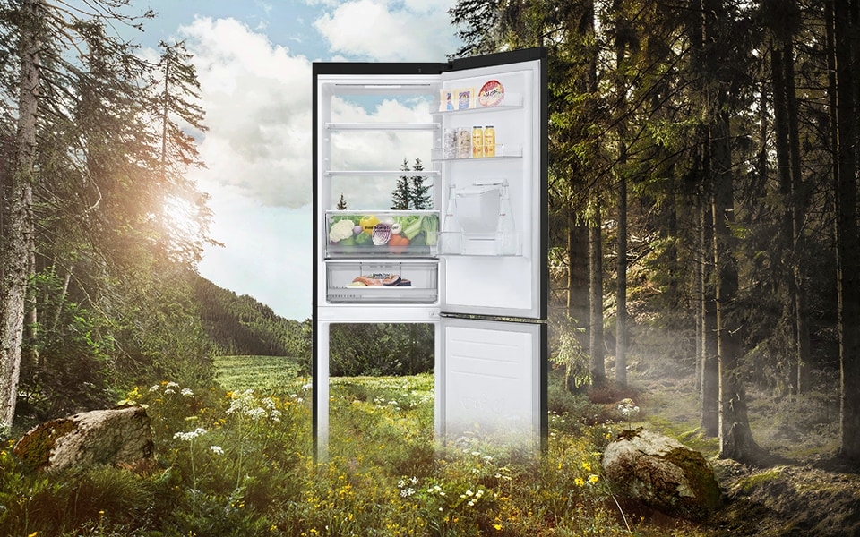 Un frigorífico de eficiencia energética A que tiene en cuenta el medio ambiente