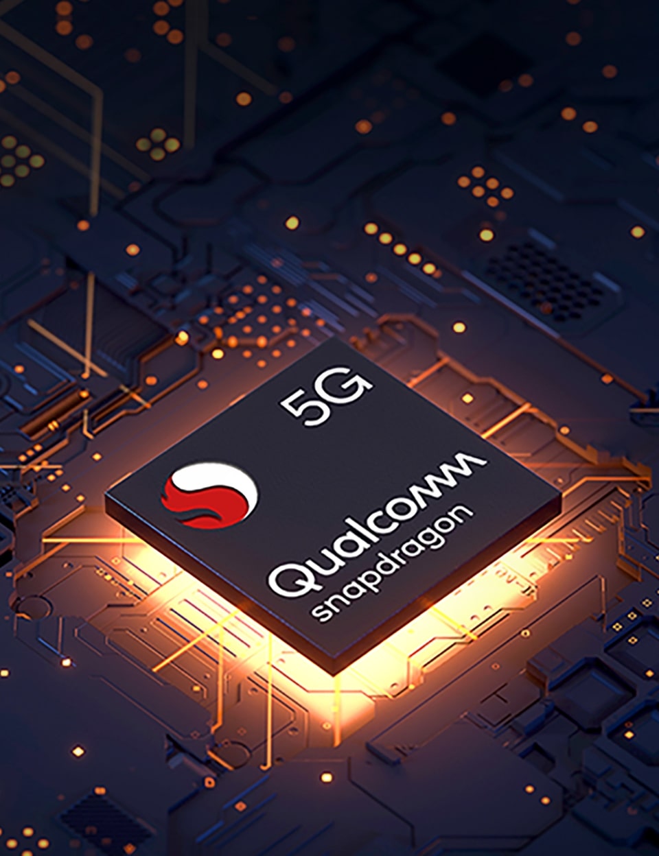An image showing the Qualcomm snapdragon 5G chipset of the LG VELVET