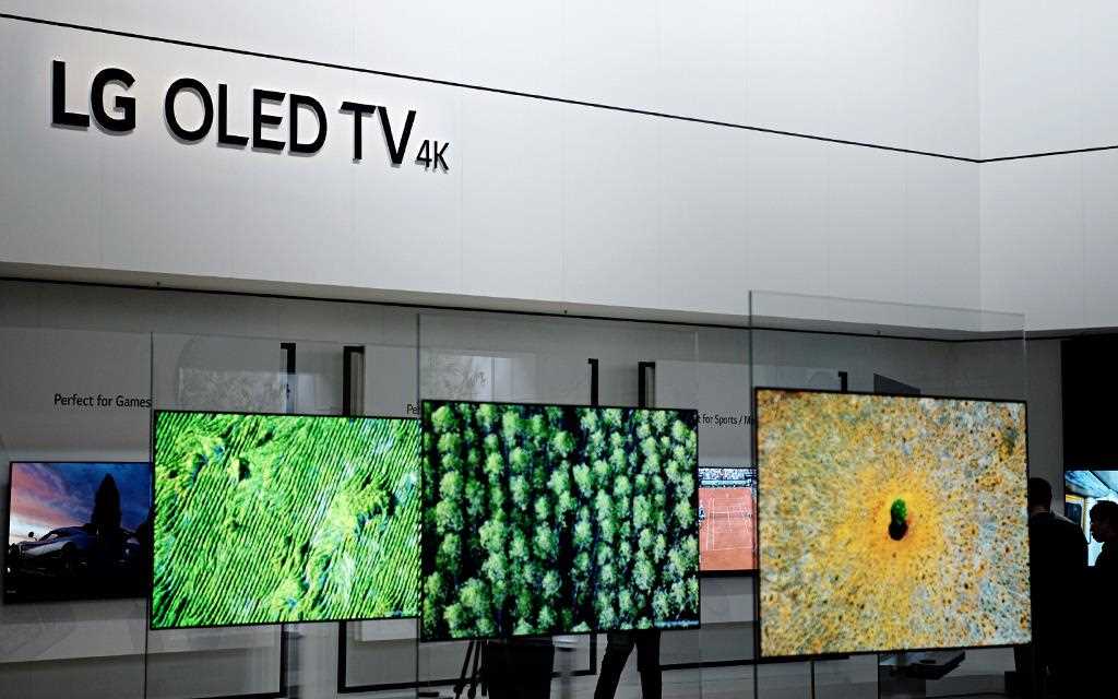 An image of LG OLED 4K TV displayed at Berlin IFA 2017.