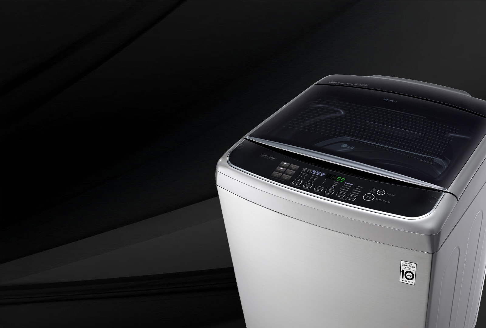 LG 10kg Top Load Washing Machine with 6 Motion Direct Drive & Smart