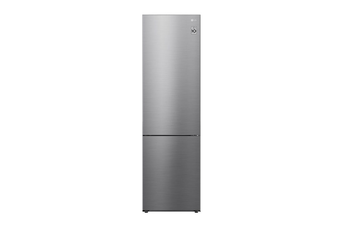 LG Combina frigorifica, 384 L, Full No Frost, Compresor Linear Inverter, Display cu LED Interior, Clasa A, 203 cm, Argintiu, front image, GBP62PZNAC
