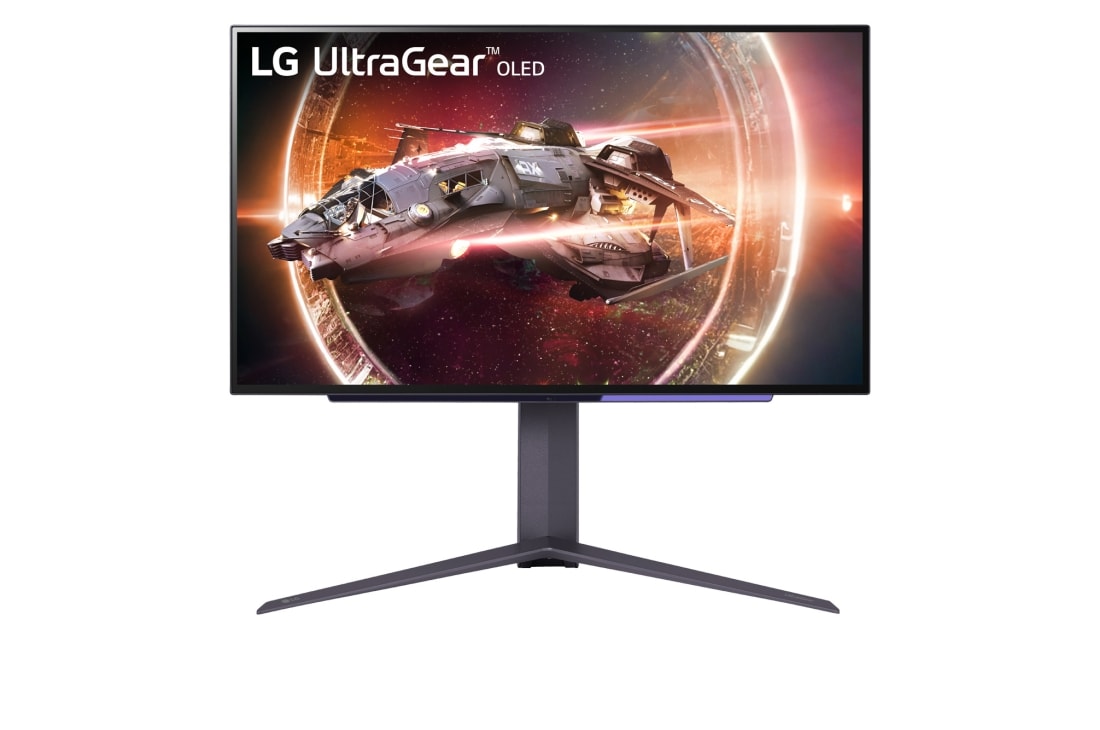 LG Monitor de gaming UltraGear™ OLED de 27 de inch | HDR400 True Black, 240Hz, 0,03ms (GtG), front view, 27GS95QE-B