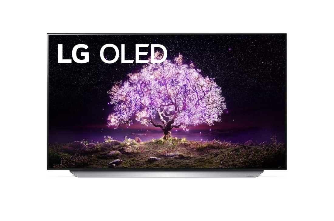 LG OLED LG C1 | 55 inch | Dolby Vision IQ & Dolby Atmos | ThinQ AI | 4K Smart OLED TV, front view, OLED55C12LA