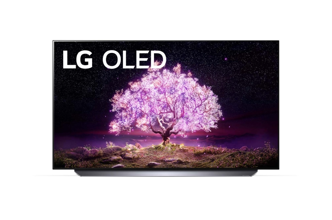 LG OLED LG C1 | 55 inch | Dolby Vision IQ & Dolby Atmos | ThinQ AI | 4K Smart OLED TV, front view, OLED55C11LB