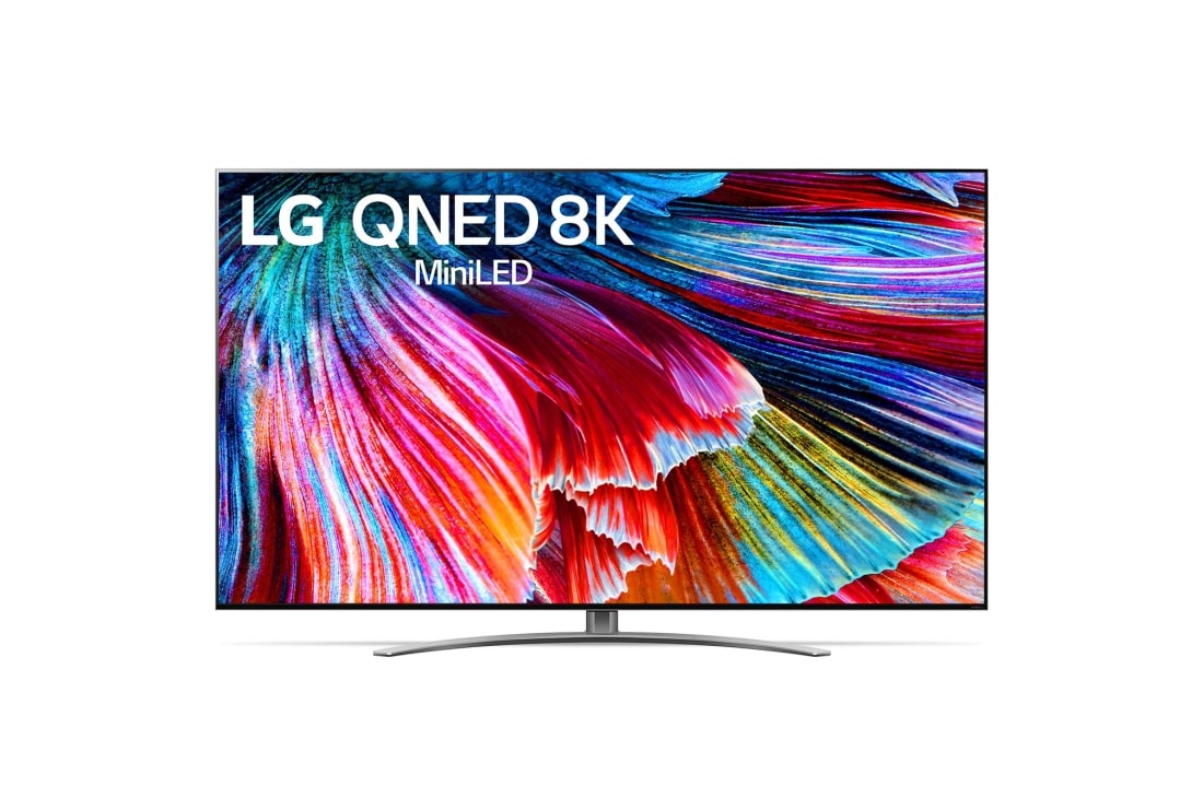 LG Televizor QNED MiniLED | α9 Gen 4 Intelligent Processor 8K | Tehnologie Quantum NanoCell Color | Dolby Vision | Dolby Atmos, Vedere frontală a televizorului LG QNED, 65QNED993PB