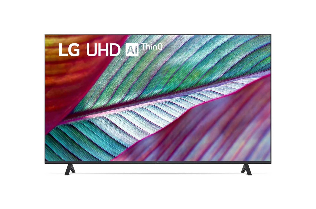 LG UHD UR78 de 65'' 4K Smart TV, 2023, Vedere frontală a televizorului LG UHD, 65UR78003LK