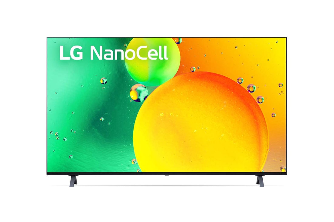 LG Nano75 de 65'', 4K Smart TV, Vedere frontală a televizorului NanoCell LG, 65NANO753QC