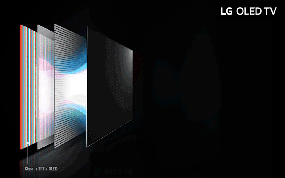 Televizoarele LG OLED nu au nevoie de iluminare din spate.