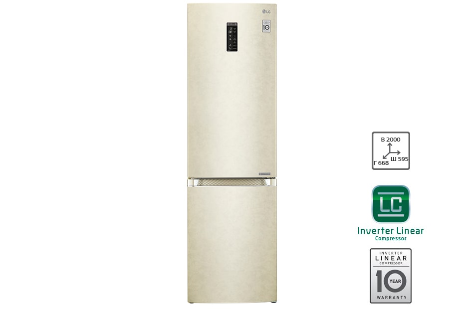 LG Холодильник LG GA-B499TEKZ c инверторным линейным компрессором, GA-B499TEKZ